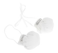 SHERCHPRY 2pcs Mini Plush Chef Hats for Dolls 10-15cm Tiny Cook Caps with Elastic and Ribbon Bands, Dollhouse Accessories for Baking Role Play and Costume Outfit