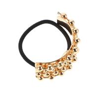 SHERCHPRY 2pcs Minimalist U Shaped Hair Ropes with Geometric Metal Decoration Elegant Elastic Hair Bands for Women Stylish Ponytail Holders