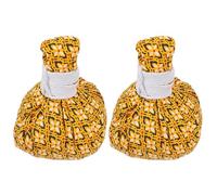 SHERCHPRY 2Pcs Moxibustion Heating Massage Balls Ergonomic Wormwood Bags for Shoulder Back Eye Relief Fatigue for Home Use