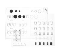 SHERCHPRY 2pcs Nail Coloring Pad Silicone Reusable Training Mat for Nail Art Practice DIY Manicure Supplies Beginner Use Salon Table