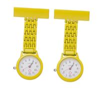 SHERCHPRY 2pcs Pocket Hanging Watch Medical Fob Yellow for and Doctors Practical Design for Easy Reading and Stylish Accessory