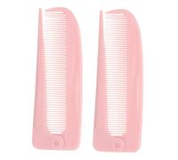 SHERCHPRY 2pcs Portable Folding Tail Comb for Women Travel Comb Detangler Hair Tool Folding Dual-use Hair for Styling and Parting The Go