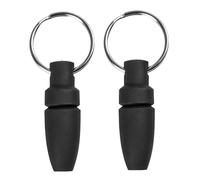 SHERCHPRY 2pcs Portable Mini Cigar Hole Puncher Keychain Stainless Steel Cigar Hole Opener Tool with Secure Attachment Fits All for Smooth Draw Travel-friendly Pocket Accessory
