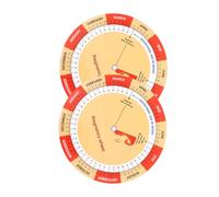 SHERCHPRY 2pcs Pregnancy Control Table Pregnancy Stuff Pregnancy Test with Weeks Indicators Pregnancy Records Pregnancy Journal Memory Date Wheel Calculator Pregnancy Calendar Paper