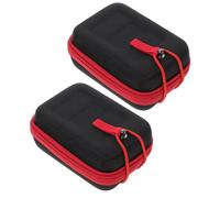 SHERCHPRY 2pcs Red Zipper Golf Rangefinder Protection Case Small Tool Pouch Bag for Outdoor Travel Storage and Golf Club Accessories Organization