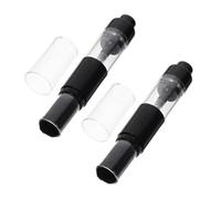 SHERCHPRY 2pcs Retractable Makeup Brush Set for Foundation and Powder Black Fiber Bristles Portable Pressed Powder Applicator Travel-friendly Face Brush and Liquid Foundation