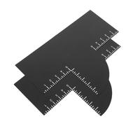 SHERCHPRY 2pcs Reusable Hairline Precision Tool with Measurement Indicators for Beard and Hairline Shaping Ergonomic Plastic Barber Enhancement Card for Creative Grooming and Consistent Edge