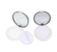 SHERCHPRY 2pcs Revolution Loose Powder Box Mesh Container for Travel Powder Puff Case