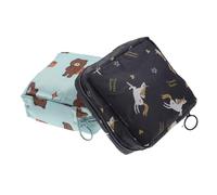SHERCHPRY 2pcs Sanitary Napkin Storage Bag Lightweight Menstrual Pad Travel Pouch for Coins Cards Essentials Compact Oxford Cloth Design Period Bag for Travel and Everyday Use