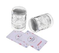 SHERCHPRY 2pcs Silicone Nail Stamper Kit Soft Jelly Heads for DIY Manicure Versatile Nail Art Tool for French Tip Designs Clear Stamping Kit