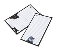 SHERCHPRY 2pcs Small Cute Cat Self-stick Note Pads for Office Supplies and School Use, Desk Accessories for Women, Writable Memo Pads for Organization and Messages