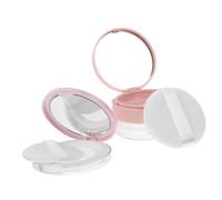 SHERCHPRY 2pcs Small Makeup Container with Mirror Portable Powder Puff Holder with Elastic Mesh for Easy Application Compact Cosmetic Case for Travel and Daily Use