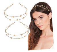 SHERCHPRY 2pcs Star Headband Decorative Hair Hoops Chic Women Headdresses for Party Occasion