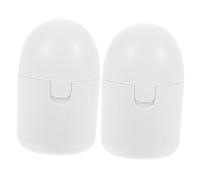 SHERCHPRY 2pcs Storage Boxes White Pp Sanitation Sterilization Containers Microwave Cleaner for Women Portable Period Holders for Work and Camping