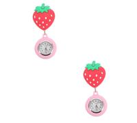 SHERCHPRY 2pcs Stretchable Nurse Pocket Watch for Work Grey Anatomy Inspired Fob Watch Comfortable Fit for Women