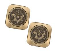 SHERCHPRY 2pcs Unique Antique Metal Dice for Gaming Office and Party Use Retro Handheld Spinner Dice with Stable Grip and for Relaxation and Fitness Enhancement