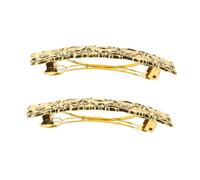 SHERCHPRY 2pcs Vintage European Style Daisy Embossed Hair Barrettes Floral Hair Clips for Women Elegant Metal Accessories