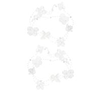 SHERCHPRY 2pcs White Flower Shaped Bride Headbands Romantic Wedding Hair Accessories Floral Pattern Hairbands for Bridal Party and Special Occasions