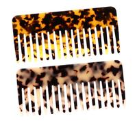 SHERCHPRY 2pcs Wide Tooth Detangle Combs Household Hair Accessories for Curly and Wet Hair Handmade Acetate Anti-static Scalp Massage Picks in Tortoise and Leopard Print