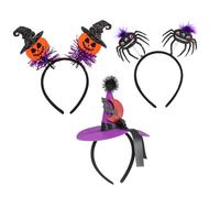 SHERCHPRY 3 Pcs Halloween Headbands Cute Spider Pumpkin Bat Hair Accessories for Adults Lightweight Comfortable Festive Party Props for Halloween Celebrations