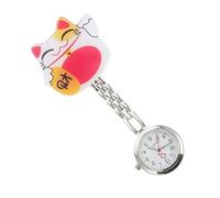 SHERCHPRY 3 Sets Fortune Cat Pocket Watch Cartoon Nurse Pocket Watch for Women Cute Chain