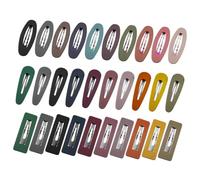 SHERCHPRY 30pcs Stylish Hollow Matte Hair Clips with Side Hair Clip Bangs Barrettes for Fresh Colored Hairpins in Teardrop Square Designs for Versatile Styling
