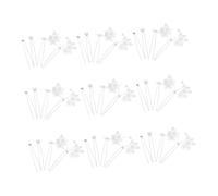 SHERCHPRY 36pcs Pearl and Rhinestone Hair Accessories for Wedding U-shaped Bobby Pins Flower Decoration Metallic Hairpins for Bridal Hairstyles and Party