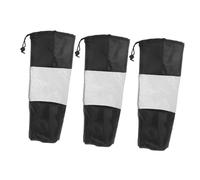 SHERCHPRY 3pcs Black Mesh Yoga Mat Bag Drawstring Carrier for Women Men, Multi-Functional Equipment Storage Sack for Sports Gym Travel