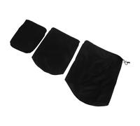 SHERCHPRY 3Pcs Down Jacket Compression Stuff Sacks Set with Drawstring, Waterproof Travel Storage Bags for Backpacking, Camping, Hiking - Black (9.5X20Cm, 12X26Cm, 16.5X33Cm)