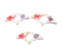 SHERCHPRY 3pcs Floral Resin Book Page Holder 3.07x1.42x0.39in Thumb Support Hold Pages Open Creative Elegant Resin Art Reading Accessories for Teachers and Book Lovers