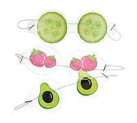 SHERCHPRY 3pcs Fruit Design Boys and Girls Eye Mask Reusable Gel Eye Pads Cooling Ice for Sleep Travel Hotel Random Style