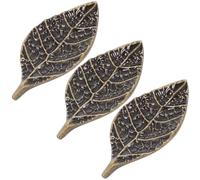 SHERCHPRY 3pcs Leaf Shaped Wardrobe Handle Made of Zinc Alloy with Easy Installation and Comfortable Touch, Elegant Artistic Cabinet Hardware Suitable for Drawers, Dressers, and Cupboards