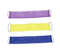 SHERCHPRY 3Pcs Long Exfoliating Back Scrubber Shower Washcloth Set Sturdy African Loofah Body Scrubber Handles for Deep Cleansing Suitable for Men and Women