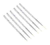 SHERCHPRY 3pcs Nail Art Brush Set Marbling Handle Nail Drawing Liner Pens for Manicure Precision Tools for DIY Designs and Professional Use