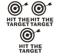 SHERCHPRY 3pcs Pee Target Toilet Seat Sticker Removable Decorative Sticker PVC for Public Restroom