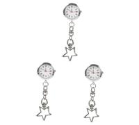 SHERCHPRY 3pcs Practical Nurse Pocket Watch Lightweight Alloy Hanging Brooch Watch for Nurses Easy to Carry for Hospital Use Simple and Elegant Design