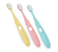 SHERCHPRY 3pcs Soft Bristled Toothbrush for and Tongue Cleaner Durable Material Compact and Portable Oral Care Brushes Random Color