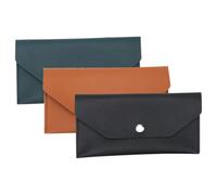 SHERCHPRY 3pcs Stylish Pu Envelope Wallet with Card Ejector for Office Use