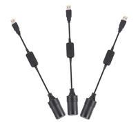 SHERCHPRY 3pcs USB a Male to 12v Car Cigarette Lighter Socket Adapter, Black Pvc and Copper Wire Converter for Efficient Charging and Supporting Multiple Devices in Automotive Environments
