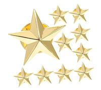 SHERCHPRY 3sets Pentagram Badge Lapel Pins Decorative Star Brooches for July Memorial Day Labor Day Theme Parties for Costumes and Accessories 10pcs*3