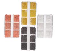 SHERCHPRY 4 Boxes Caviar Beads for Nail Art Mini Beads for DIY Crafts Gold Rose Gold Silver Charcoal for Creative Nail Designs and Accessories