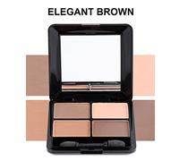 SHERCHPRY 4 Colors Matte Eyeshadow Palette with Mirror Elegant Warm Brown Makeup for Skin Tones Versatile for Daily and Evening Looks