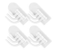 SHERCHPRY 4 Pcs Multi-Functional White Plastic Over Door Hooks for Kitchen Cabinets, Rotatable Storage Hook Made of Sturdy Abs Plastic, to Organize and Decorate Closets and Kitchen Spaces