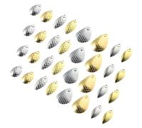 SHERCHPRY 400pcs Fishing Spinnerbait Blades Lure Crafting Accessories Metal Micro Spinnerbait Blades for Freshwater and Saltwater Fishing Spinner Parts