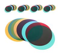SHERCHPRY 40pcs Round Lighting Filter Sheets for Ceiling Spotlights, Self-Adhesive PET Warm Light Filter Stickers, Reusable Peel and Stick Ambient Lighting Stickers for Reading Corners