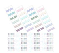 SHERCHPRY 480pcs Categorized Writing Index Stickers Book Annotation Tabs and Sticky Labels for Notebook and Planner Coded Index Stickers for File Categorizing and Academic Use Light Tabs