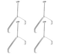 SHERCHPRY 4pcs Adjustable Roof Tile Clamp Bracket with Triangle Iron Design for Outdoor Residential Use, Featuring Good Stability and Quick Installation, Suitable for Lightning Rod Mounting