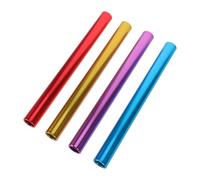 SHERCHPRY 4PCS Aluminum Alloy Relay Running Sticks Set 2.7cm Lightweight Multi-Color Racing Rods for School Track Competitions and Outdoor Athletics Training