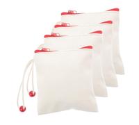 SHERCHPRY 4pcs Artistic Canvas Pouch Unique Designs Small Zippered Purses for Organizing Jewelry and Essentials for Women and Craft