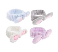 SHERCHPRY 4pcs Bunny Ear Wash Headband Material Elastic Design for Boys and Girls for Bath and Playtime Wash Headband